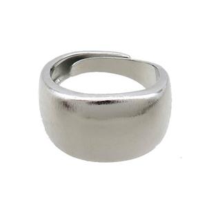 Copper Ring Adjustable Platinum Plated, approx 12mm, 18mm dia [FN35989]
