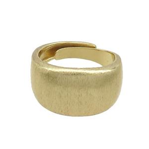 Copper Ring Adjustable Gold Plated, approx 12mm, 18mm dia [FN35990]