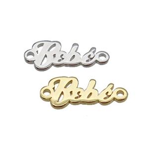 Copper Bebe Connector Letter Mixed, approx 15mm [FN36161]