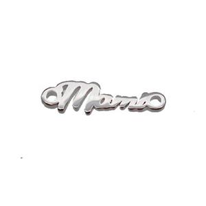 Copper Mami Connector Letter Platinum Plated, approx 15mm [FN36162]