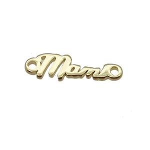 Copper Mami Connector Letter Gold Plated, approx 15mm [FN36163]