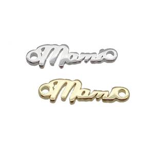 Copper Mami Connector Letter Mixed, approx 15mm [FN36164]
