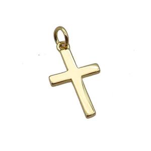 Copper Cross Pendant Gold Plated, approx 11-17mm [FN36166]