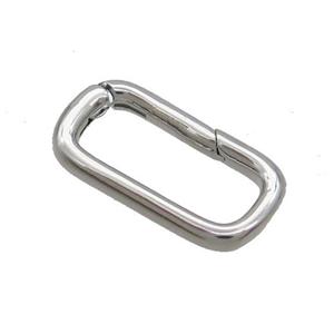 Copper Carabiner Clasp Rectangle Platinum Plated, approx 10-20mm [FN36256]