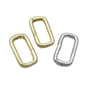Copper Carabiner Clasp Rectangle Mixed, approx 10-20mm [FN36258]