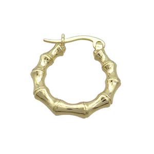 Copper Latchback Earring Bamboo Gold Plated, approx 20mm [FN36519]