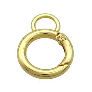 Copper Carabiner Clasp Gold Plated, approx 23mm, 12mm [FN36572]