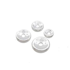 Copper Heishi Beads Shiny Silver, approx 7mm [FN36803-7MM]