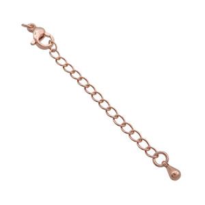 Copper Necklace Extender Chain Rose Gold, approx 50mm length [FN37118]