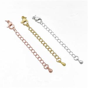 Copper Necklace Extender Chain Mixed, approx 50mm length [FN37119]