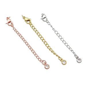 Copper Necklace Extender Chain Mixed, approx 50mm length [FN37123]