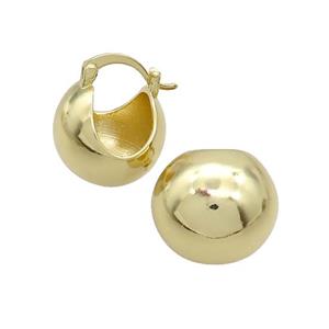 Copper Latchback Earrings Gold Plated, approx 19mm [FN37246]
