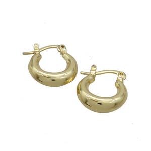 Copper Latchback Earrings Gold Plated, approx 15mm [FN37252]