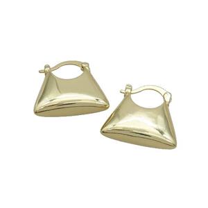 Copper Latchback Earrings Bags Gold Plated, approx 19-20mm [FN37253]