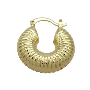 Copper Latchback Earrings Gold Plated, approx 25mm [FN37262]