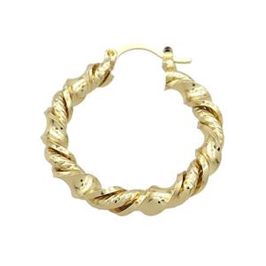 Copper Latchback Earrings Gold Plated, approx 28-33mm [FN37264]