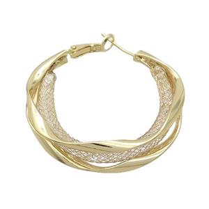 Copper Latchback Earrings Gold Plated, approx 40mm [FN37280]