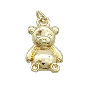 Copper Bear Pendant Gold Plated, approx 12-17.5mm [FN37448]