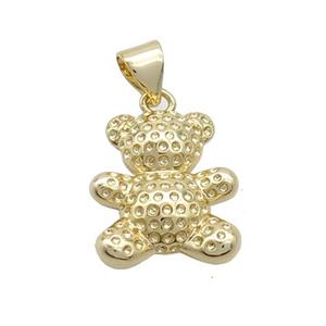 Copper Bear Pendant Gold Plated, approx 13-16mm [FN37449]