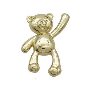 Copper Bear Pendant Gold Plated, approx 19-25mm [FN37450]