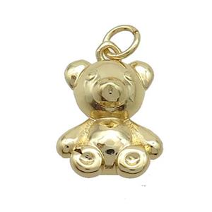 Copper Bear Pendant Gold Plated, approx 13-16mm [FN37481]