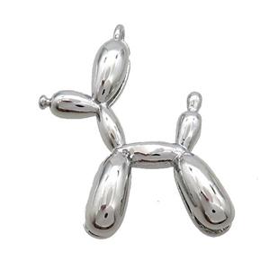 Copper Dog Charms Pendant Platinum Plated, approx 32-35mm [FN37597]