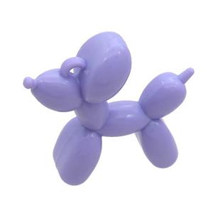 Lavender Resin Dog Pendant, approx 42mm [FN37625]