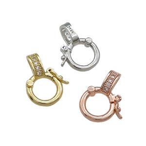 Copper Bails Pave Zircon Mixed, approx 9mm, 15mm [FN37727]