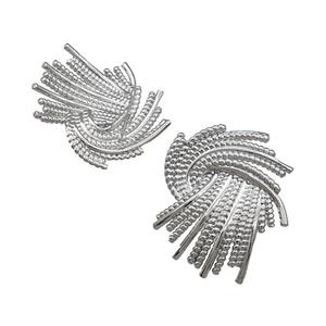 Copper Stud Earrings Phoenix Platinum Plated, approx 25-30mm [FN37792]