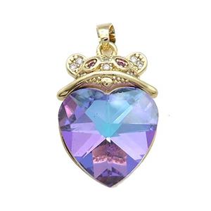 Copper Mouse Pendant Pave Crystal Glass Zircon Gold Plated, approx 18mm, 18-25mm [FN38319]