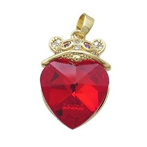 Copper Mouse Pendant Pave Crystal Glass Zircon Gold Plated, approx 18mm, 18-25mm [FN38325]