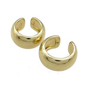 Copper Clip Earrings Gold Plated, approx 18mm [FN38593]
