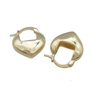 Copper Latchback Earrings Gold Plated, approx 17-20mm [FN38605]