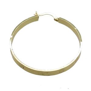 Copper Latchback Earrings Gold Plated, approx 40mm [FN38609]