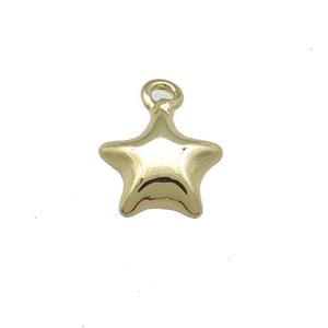 Copper Star Pendant Gold Plated, approx 11mm [FN38639]