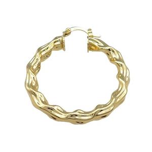 Copper Latchback Earrings Gold Plated, approx 40mm [FN38705]