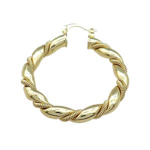 Copper Latchback Earrings Gold Plated, approx 40mm [FN38706]