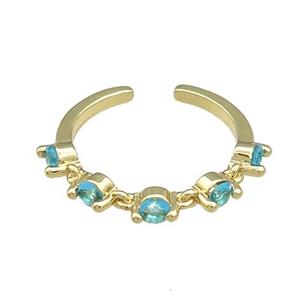 Copper Rings Pave Zircon Gold Plated, approx 3mm, 18mm dia [FN38738]