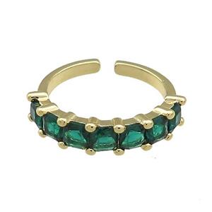 Copper Rings Pave Zircon Gold Plated, approx 5mm, 18mm dia [FN38795]