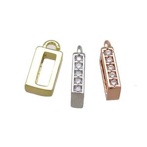 Copper Bail Pave Zircon Mixed, approx 4.5-8mm, 2x6mm hole [FN39195]