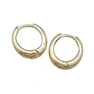 Copper Latchback Earrings Gold Plated, approx 15-17mm [FN39230]