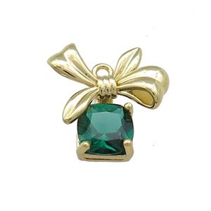Christmas Gift Charms Gold Pendant Pave Zircon Gold Plated, approx 7-16mm [FN39275]