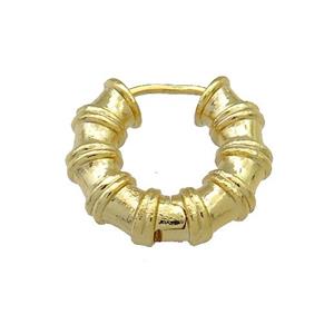 Copper Hoop Earrings Gold Plated, approx 19.5mm [FN39314]