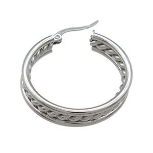 Copper Latchback Earrings Platinum Plated, approx 7mm, 30mm [FN39322]