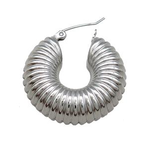 Copper Latchback Earrings Platinum Plated, approx 10mm, 30mm [FN39332]