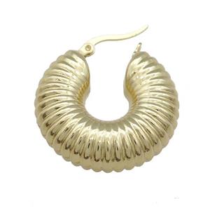 Copper Latchback Earrings Gold Plated, approx 10mm, 30mm [FN39333]