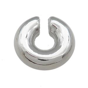 Copper Clip Earrings Platinum Plated, approx 10mm, 30mm [FN39334]
