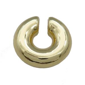 Copper Clip Earrings Cuff Gold Plated, approx 10mm, 30mm [FN39335]