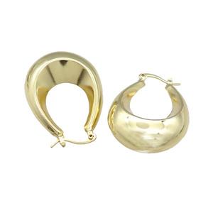 Copper Latchback Earrings Gold Plated, approx 13mm, 27-40mm [FN39339]