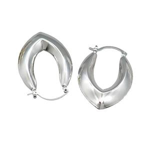 Copper Latchback Earrings Platinum Plated, approx 7mm, 26-40mm [FN39340]